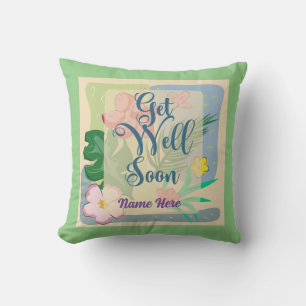 Almofada Floral Personalizado Obtenha Bem Travesseiro
