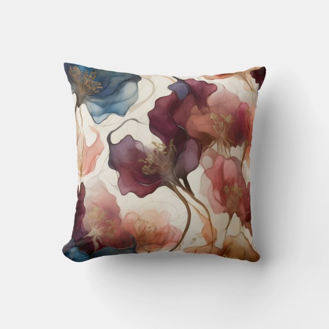 Almofada Floral Pillow – Modern Luxury Home Accent (Frente)