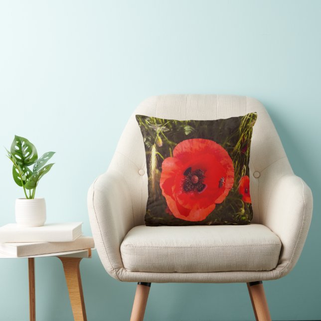 Almofada Floral Poppy Dream – Botanical Fantasy Wildlowers (Cadeira)