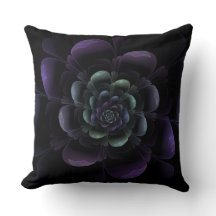 Floral preto roxo lustroso