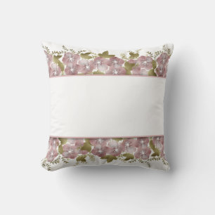 Almofada Floral primavera de flores rosa-de-verão borla ve