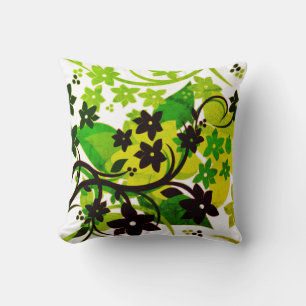 Almofada [Floral Retro] Design Gráfico Botânico de 1974