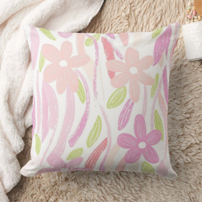 Almofada Floral Retro Pastel (10) (Cobertor)