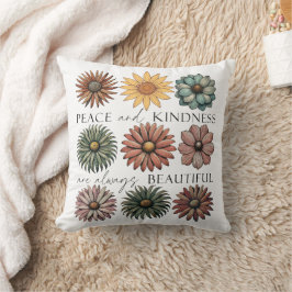 Almofada Floral Retro Paz e Bondade
