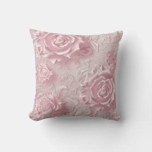Almofada Floral Rosa 3D embutido