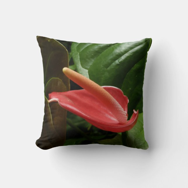 Almofada Floral rosa Calla Lily Elegante (Frente)