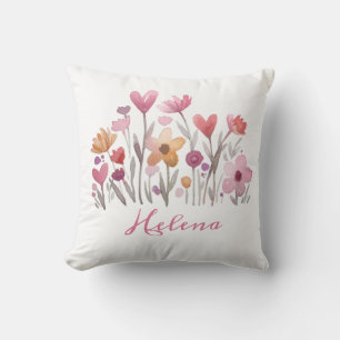Almofada Floral Rosa Elegante Personalizado