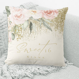 Almofada Floral Sparkles Sweet Six Dourado ID912