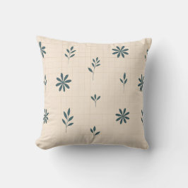 Almofada Floral Verde Minimalista