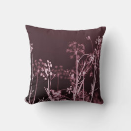 Almofada Floral Vermelho Cloroso Abstrato de Elegante Moder