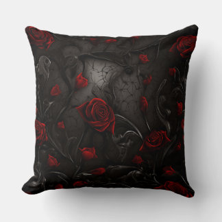 Almofada Floral Vermelho e Negro