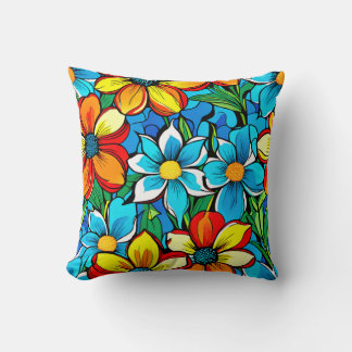 Almofada Floral Vibrante 