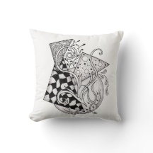 Florale Dreiecke, Tangle Zeichnung -