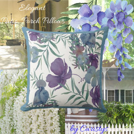 Almofada Florals Mauve, Slate Blue com Verde