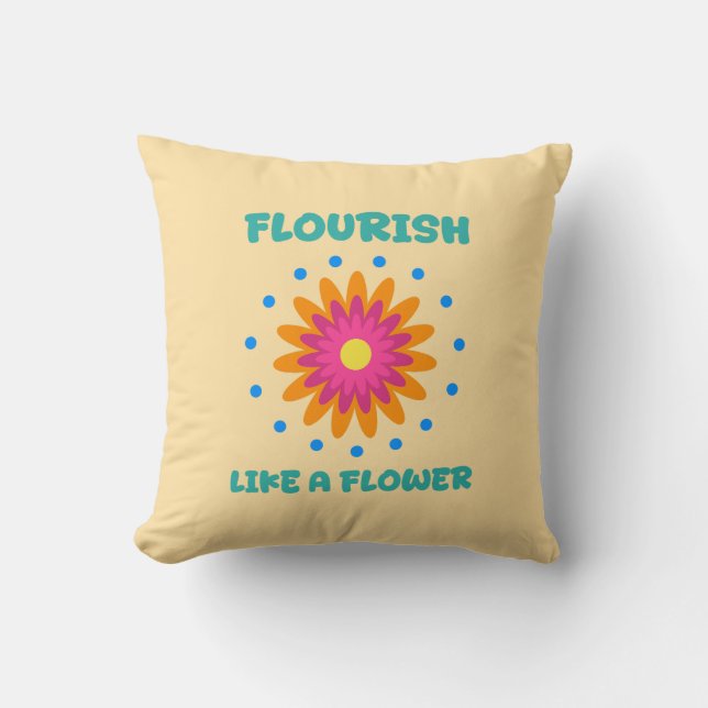 Almofada Florece como una flor (Frente)