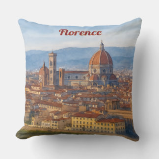 Almofada Florence Aquarela Silhueta do Duomo