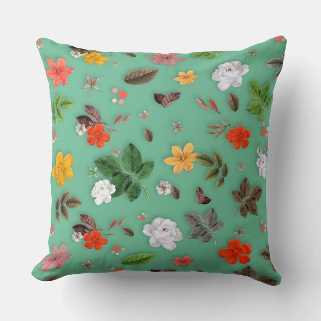 Almofada Flores Amarelas e Rosas Brancas 14 (Frente)