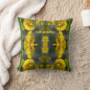 Almofada Flores Amarelas Na Abstrato Sunshine Personalizada