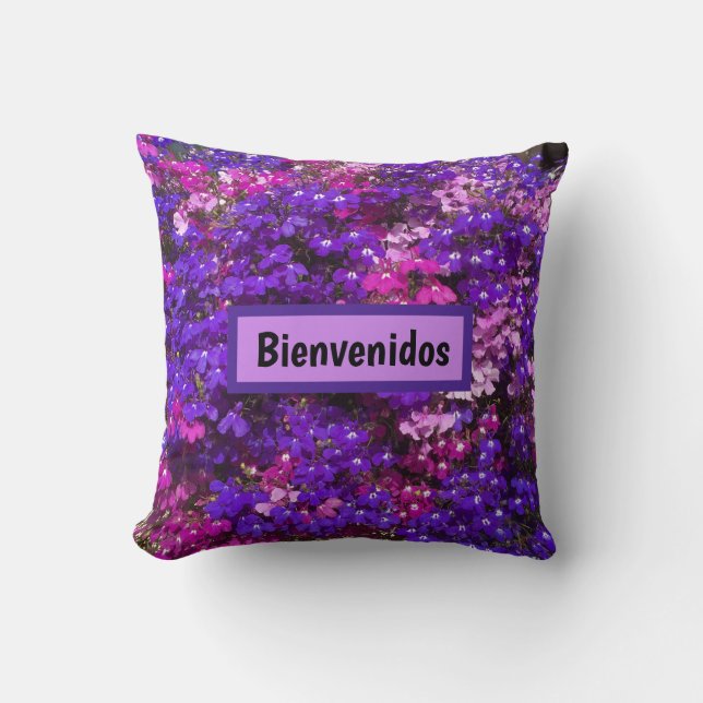 Almofada Flores animadas trazendo para fora (Frente)