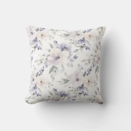 Almofada Flores bonito de Lavanda de marfim roxa