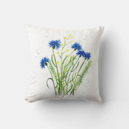 Almofada Flores bonito florais de flores azuis