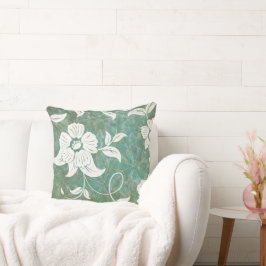 Almofada Flores Brancas Florais Antigas Vintage