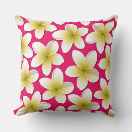 Almofada Flores Brilhantes Frangipani/ Plumeria
