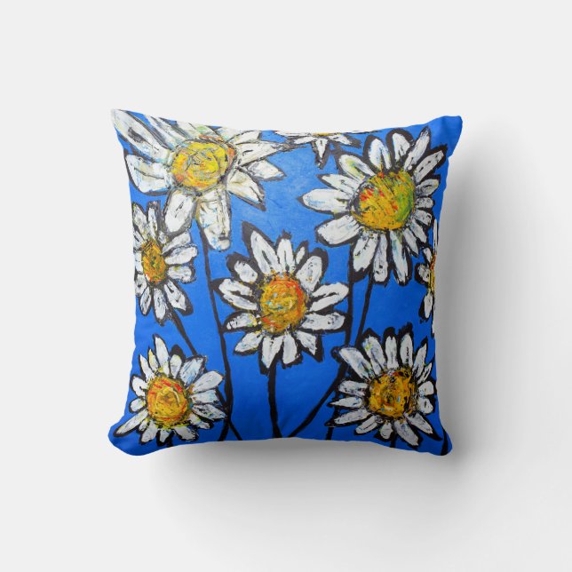 Almofada Flores com Pedais Brancos (Frente)