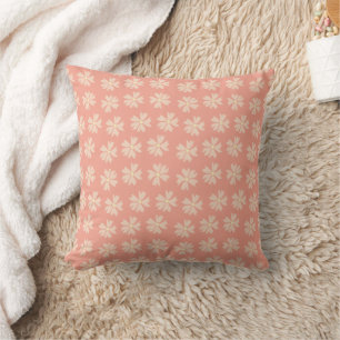 Almofada Flores cor-de-rosa com padrão floral na moda a ros