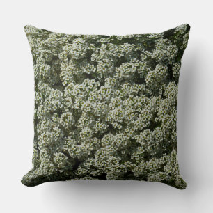 Almofada Flores de Alyssum Doce Floral Branco