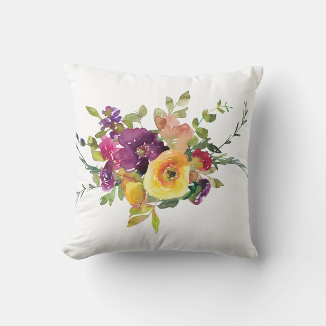 Almofada Flores de Aquarela (Frente)
