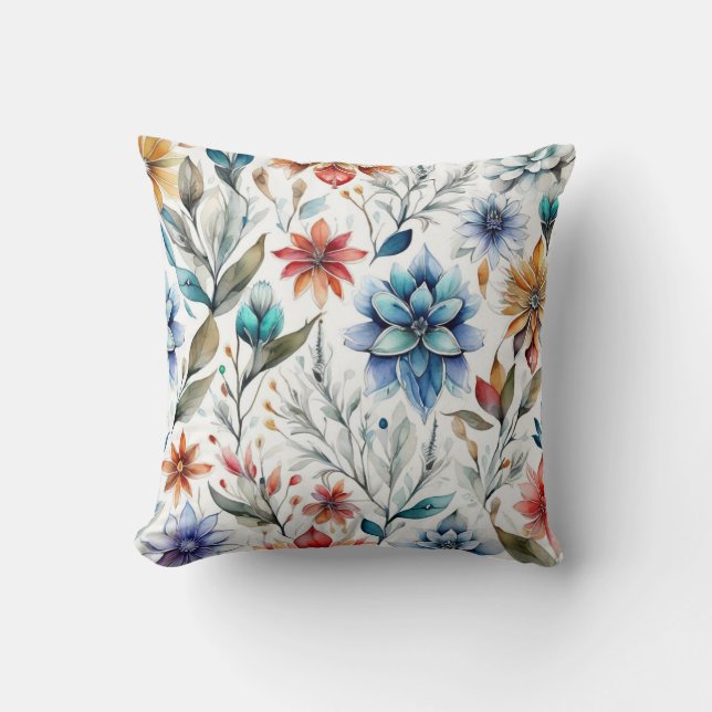 Almofada Flores de Aquarela (Frente)