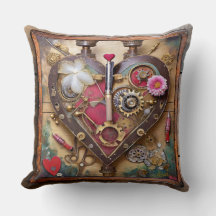 Flores de Batom Coração Série Steampunk