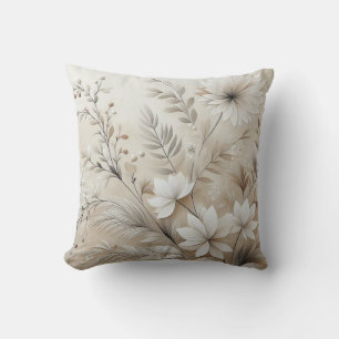 Almofada Flores de bege moderno 1 Poster