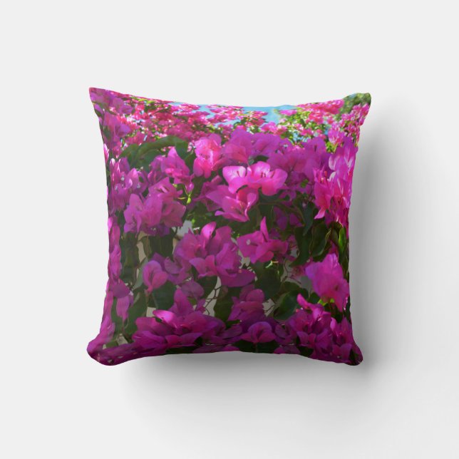 Almofada Flores de Bougainvillea cor-de-rosa, Cushion (Frente)