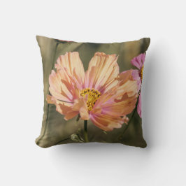 Almofada Flores de Cosmea Retro Verão Aniversário