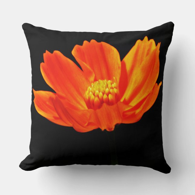 Almofada Flores de Cosmos Laranja (Frente)