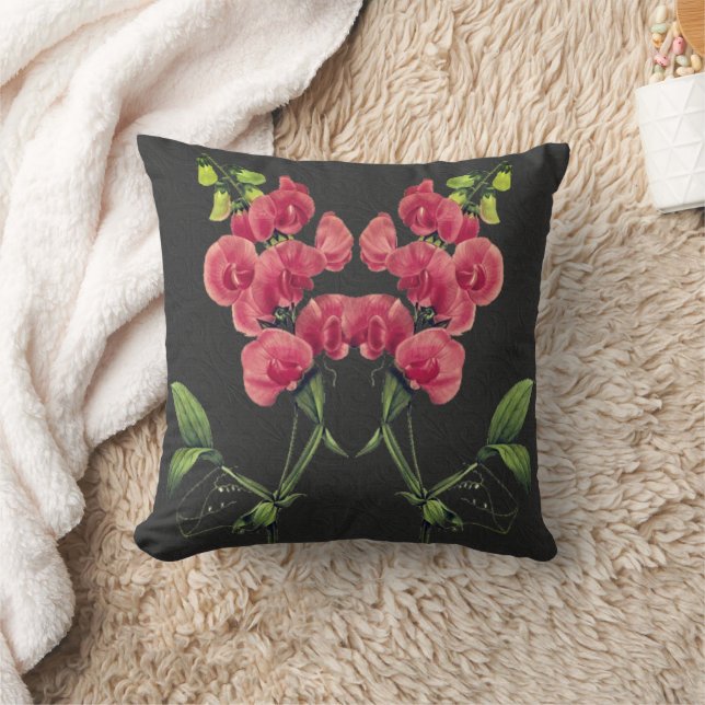 Almofada Flores de Ervilha-Doce Rosa (Cobertor)