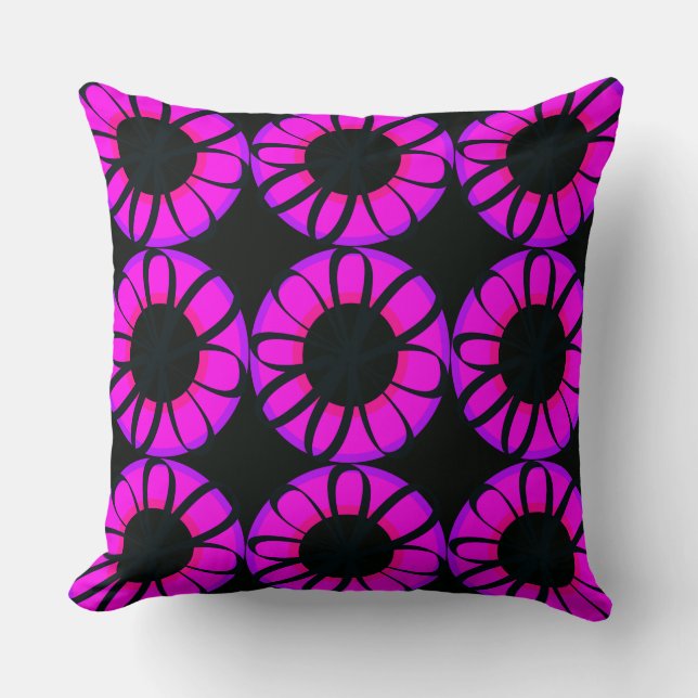 Almofada Flores de Fita Fuchsia (Frente)
