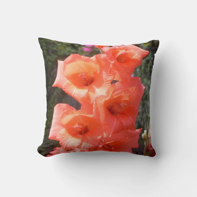 Almofada Flores de Gladíolos Vermelhos (Frente)