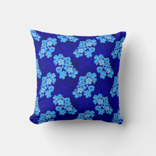 Almofada Flores de Hibiscus, Tartarugas de Honu Azuis Oceân