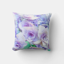 Almofada Flores de hortênsia azul