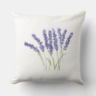 Almofada Flores de lavanda herbáceas roxas Violeta