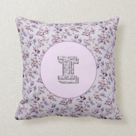 Almofada Flores de luxo Monograma I