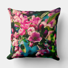 Almofada Flores De Maçã De Caranguejo Rosa