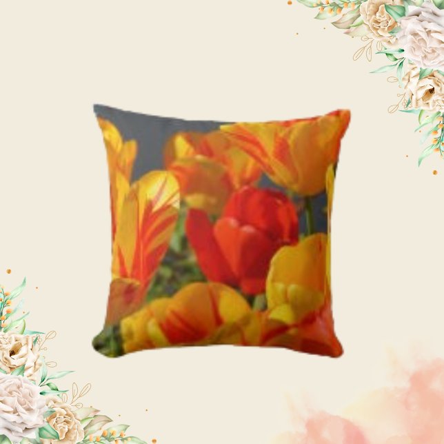 Almofada Flores de Mola Laranja (Criador carregado)