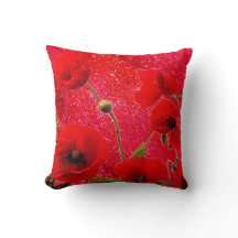 Flores De Papoila Vermelha Brilhante Glitter Glitt