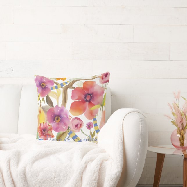 Almofada Flores de Primavera para Jardim Elegante Personali (Sofá)