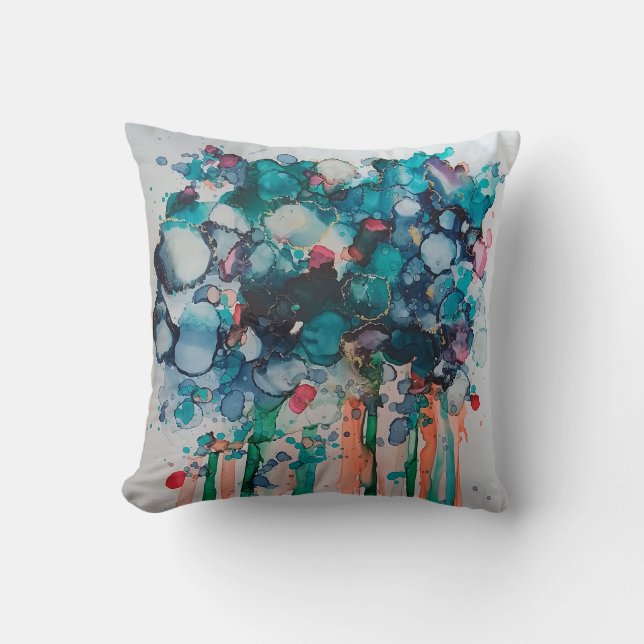 Almofada Flores de tinta (Frente)