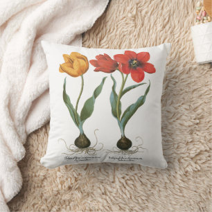 Almofada Flores de Tulipa da Primavera Vintage por Basilius